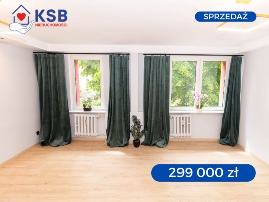 Dwustronne mieszkanie po remoncie, 1 piętro! – 2 pokoje – 45,3m2