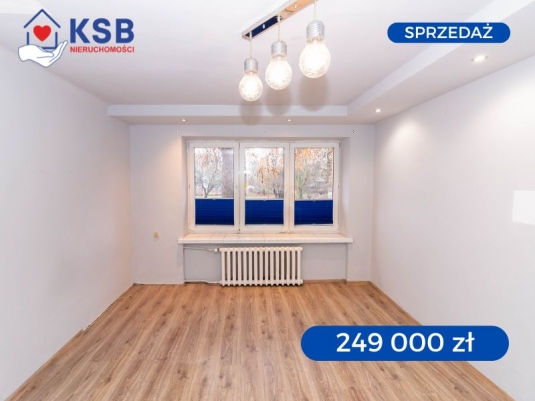 Widne mieszkanie, 2 pokoje na parterze – 50,12m2 - ul. Kopernika