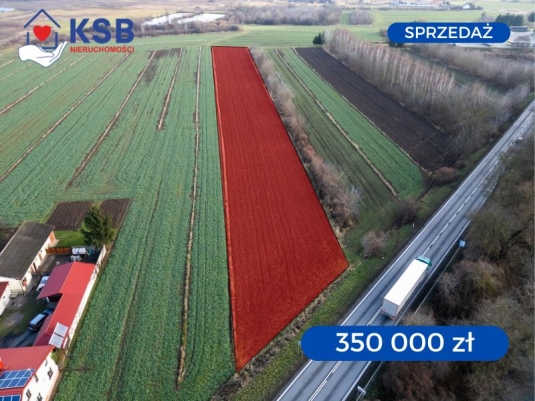 Działka usługowa - przy drodze 9 - ul. Ostrowiecka, Kunów - 7675m2