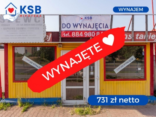 Do wynajęcia Lokal pod działalność handlową lub usługową - 58,5m2 - bardzo dobra lokalizacja