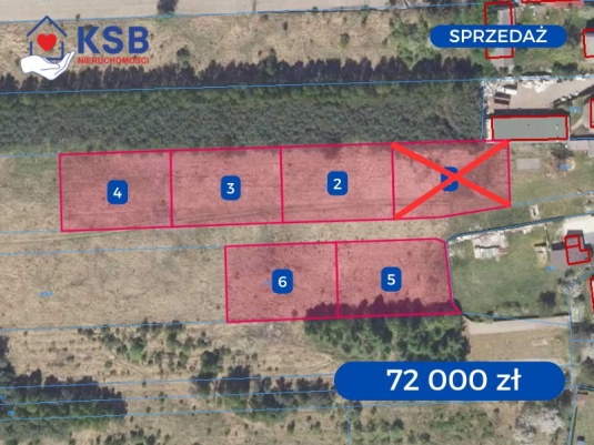 Działka budowlana w Magoniach w otoczeniu lasu - 1200m2